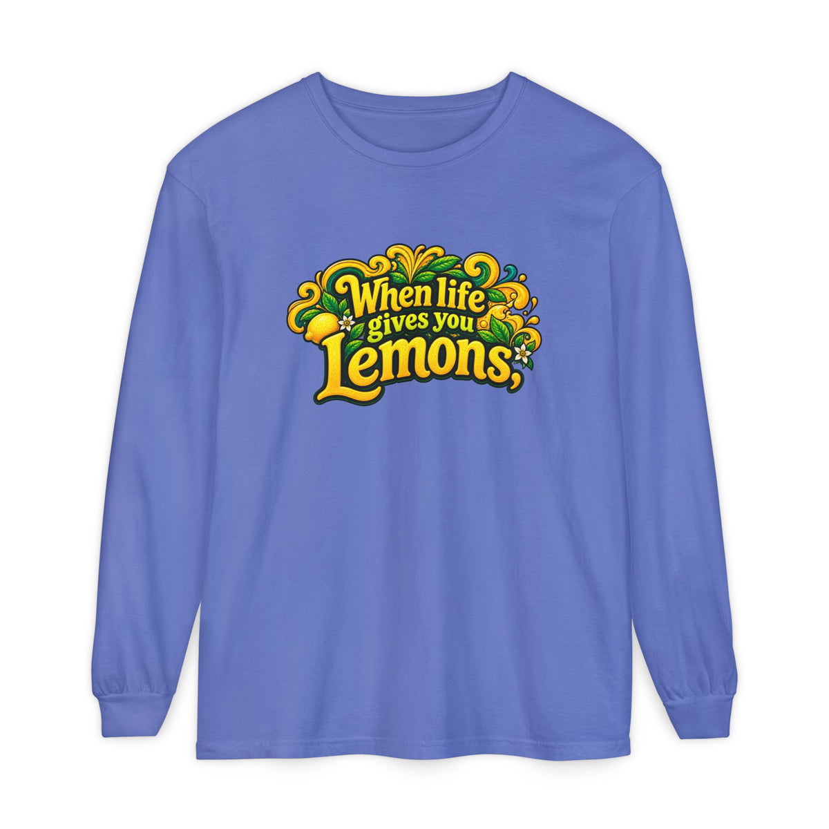 "When Life Gives You Lemons Trade them for Shrooms" Psychedelic Series Long Sleeve T-Shirt