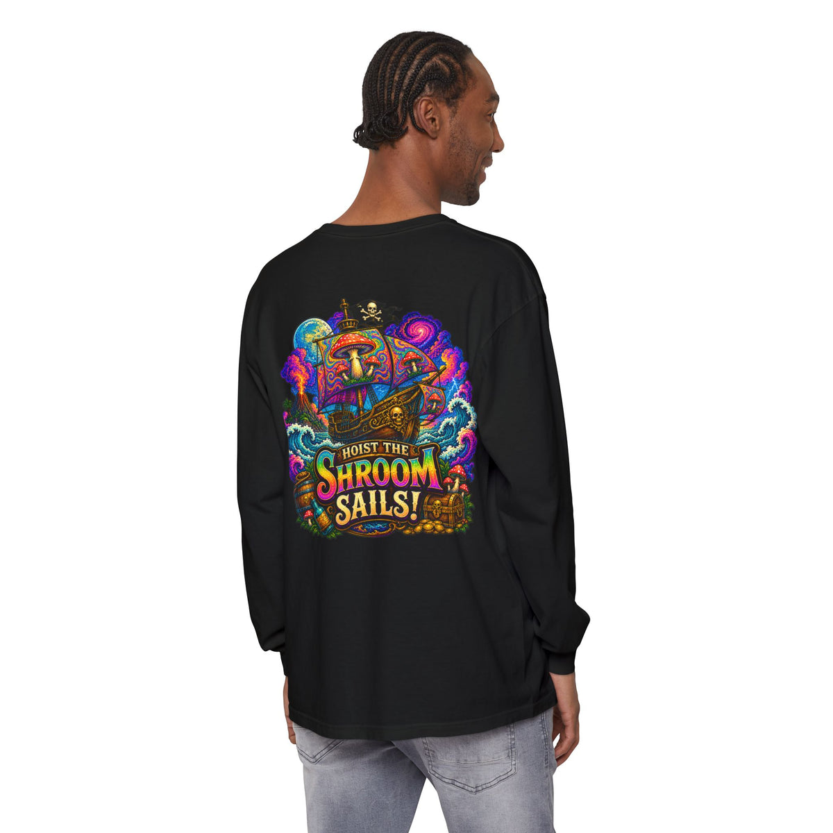 Hoist the Shroom Sails! Long Sleeve T‑Shirt