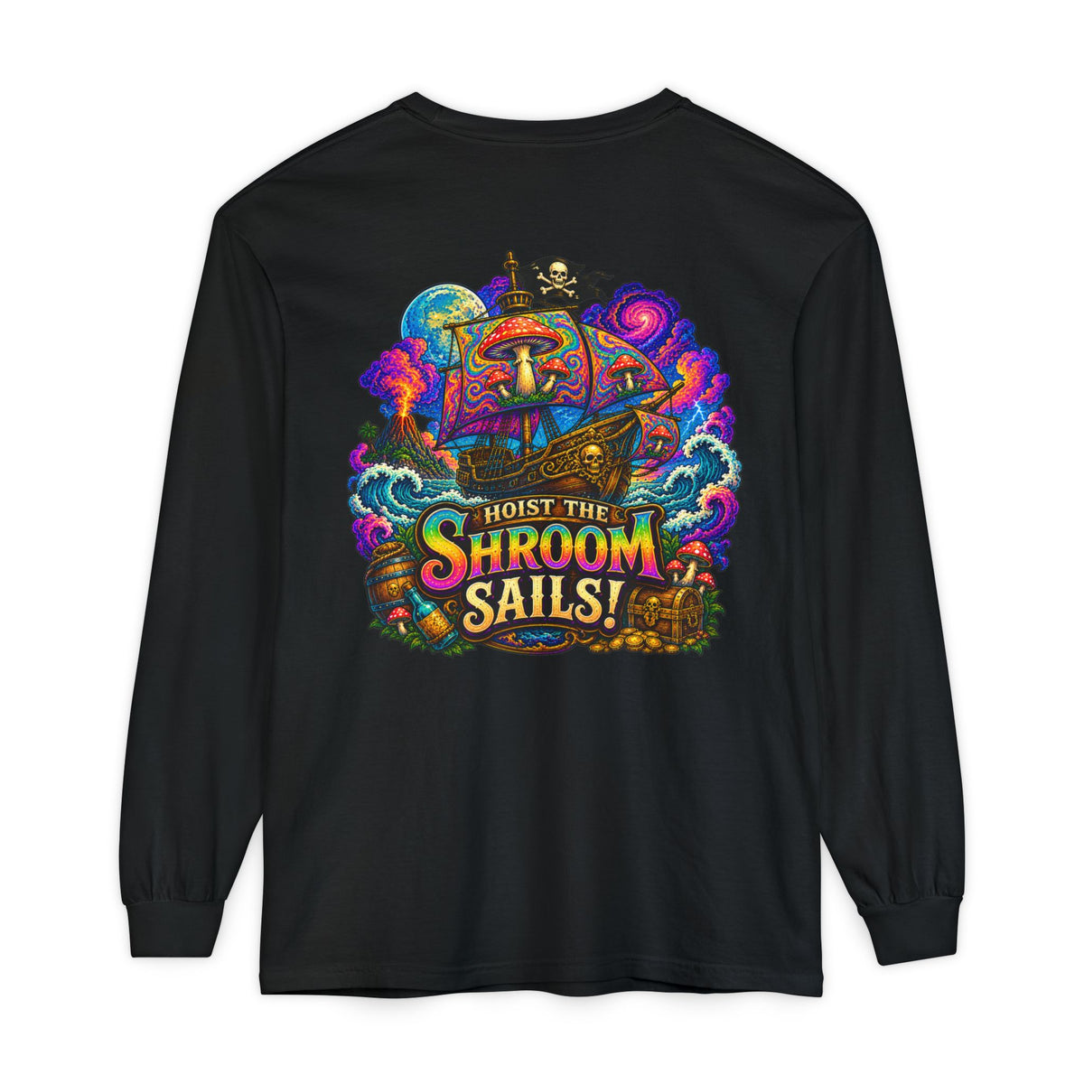Hoist the Shroom Sails! Long Sleeve T‑Shirt