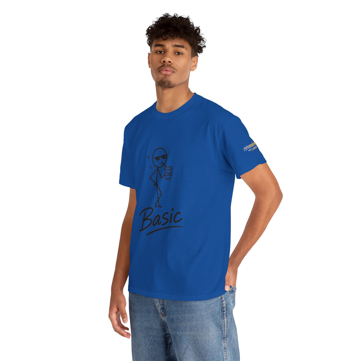 "Basic" Stick Figure Coffee Tee