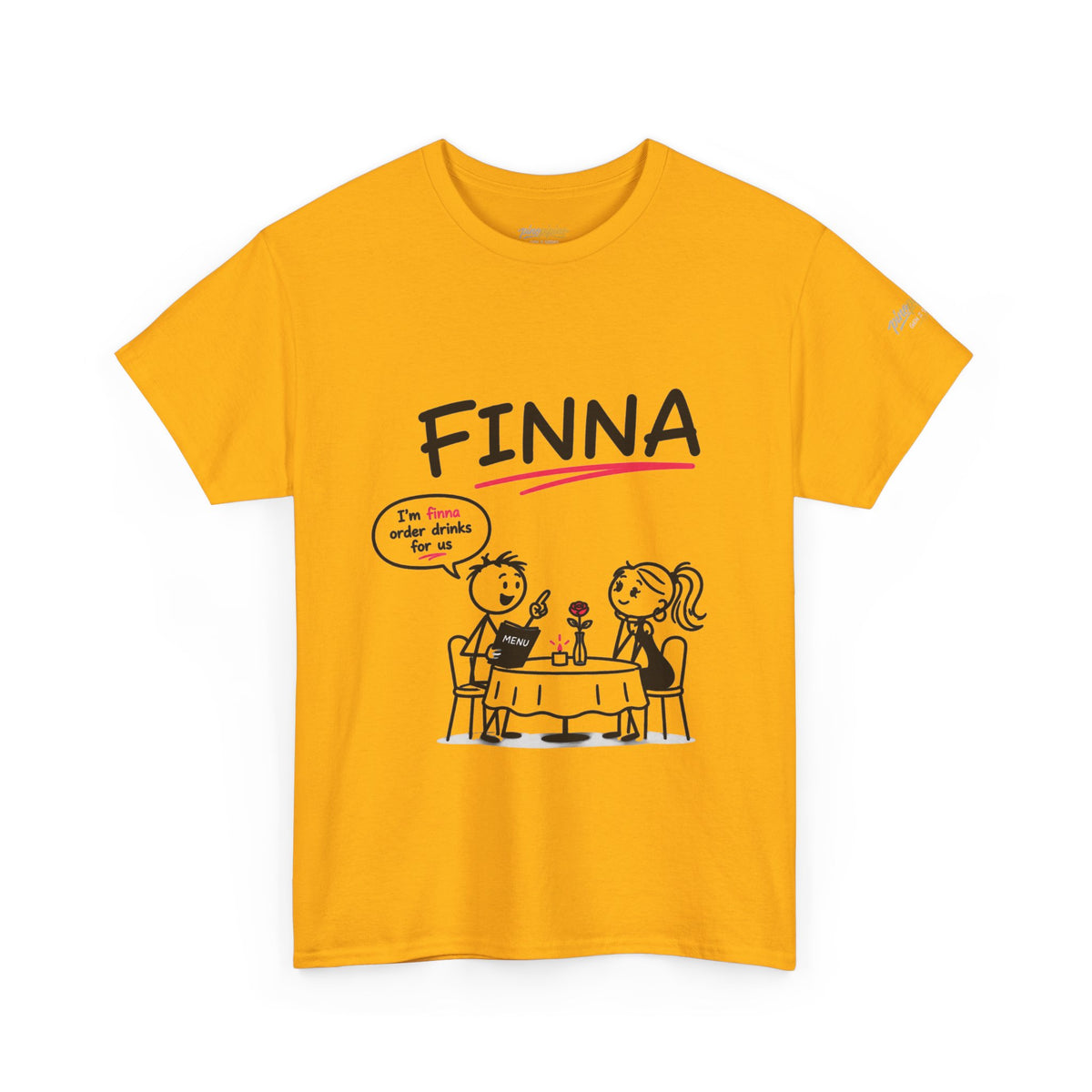 "FINNA" Gen z Slant Cartoon Tee