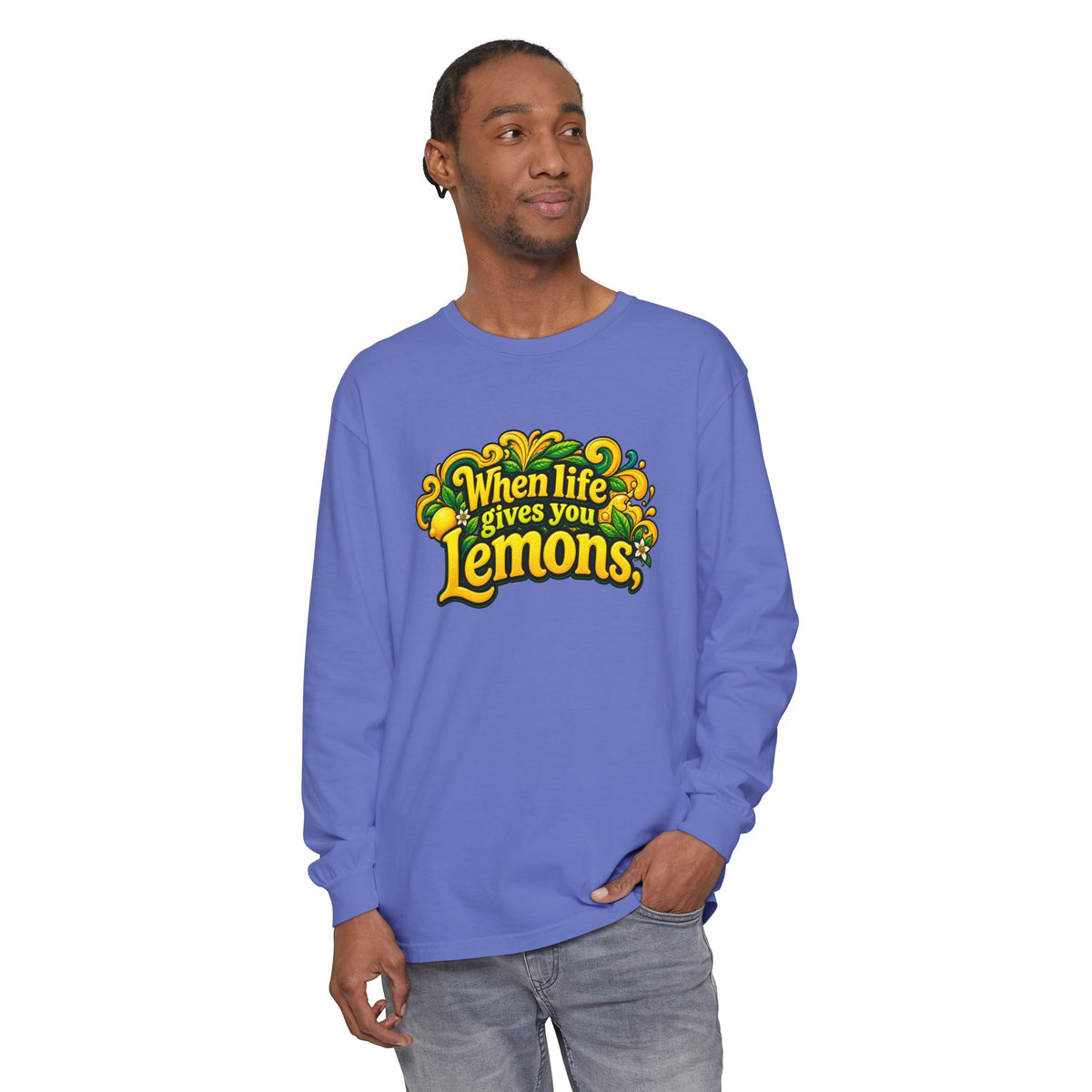 "When Life Gives You Lemons Trade them for Shrooms" Psychedelic Series Long Sleeve T-Shirt