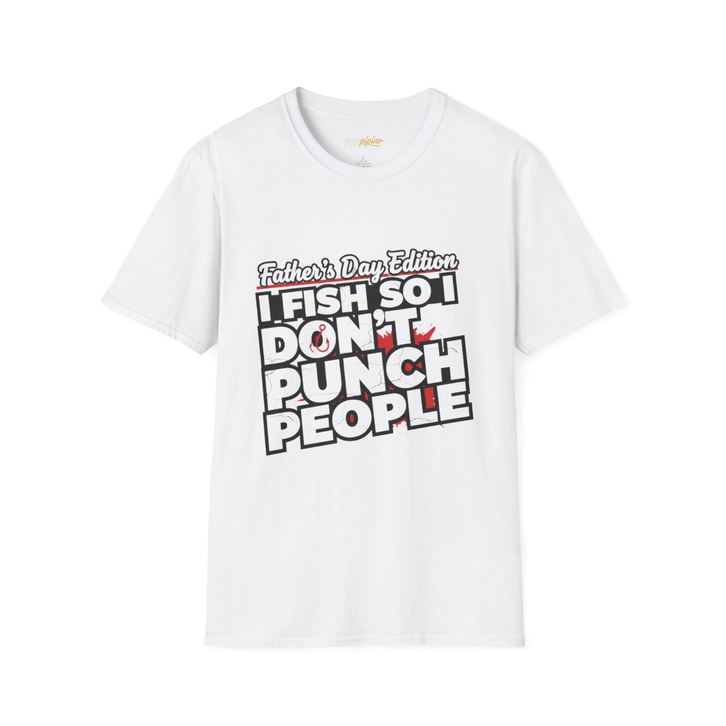 Father’s Day Fishing T-Shirt – "I Fish So I Don’t Punch People" Funny Dad Tee
