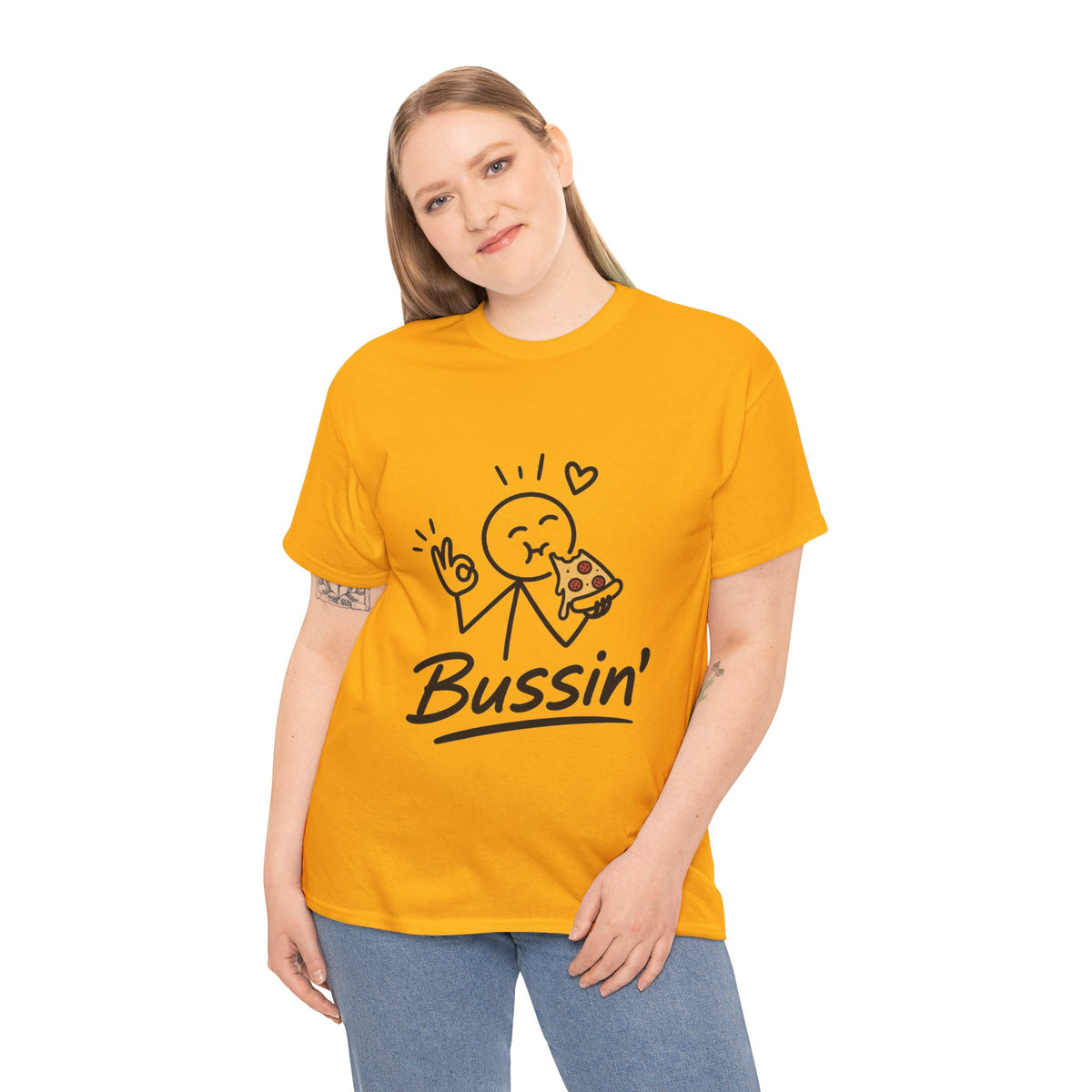Pizza"'Bussin'" Tee — Funny Pizza Lover T‑Shirt
