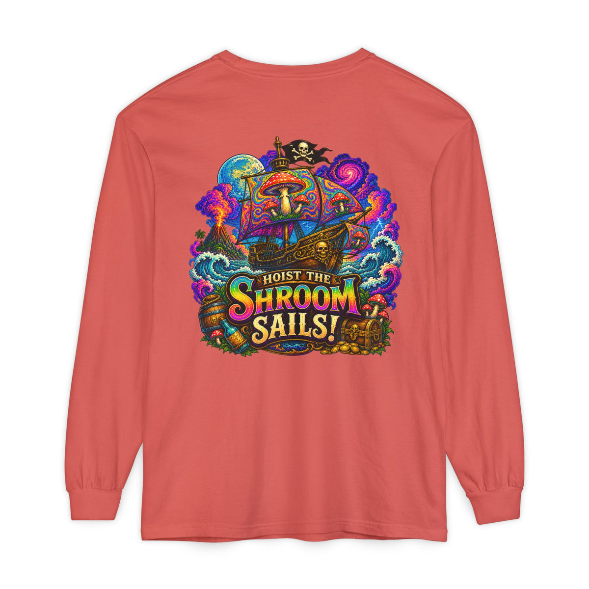 Hoist the Shroom Sails! Long Sleeve T‑Shirt