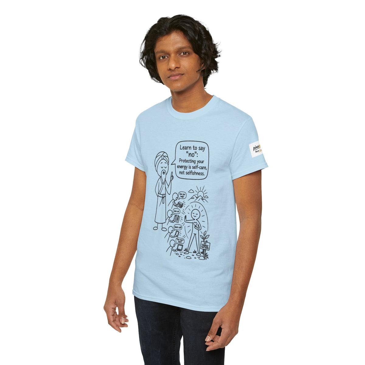 Spiritual Self-Care Tee — "Learn to Say No" Mindfulness T-Shirt