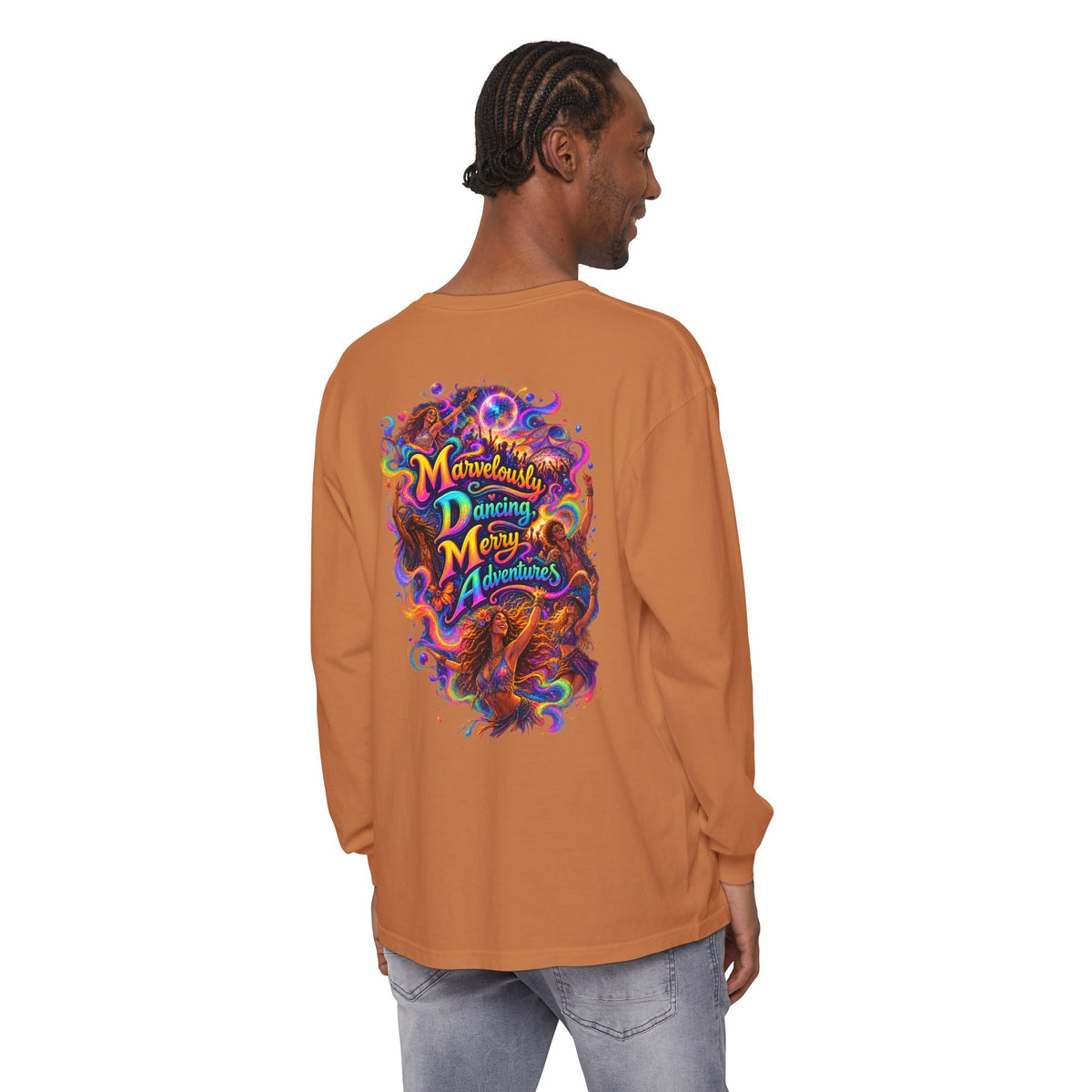 "Marvelously Dancing Merry Adventures" Psychedelic Long Sleeve Tee