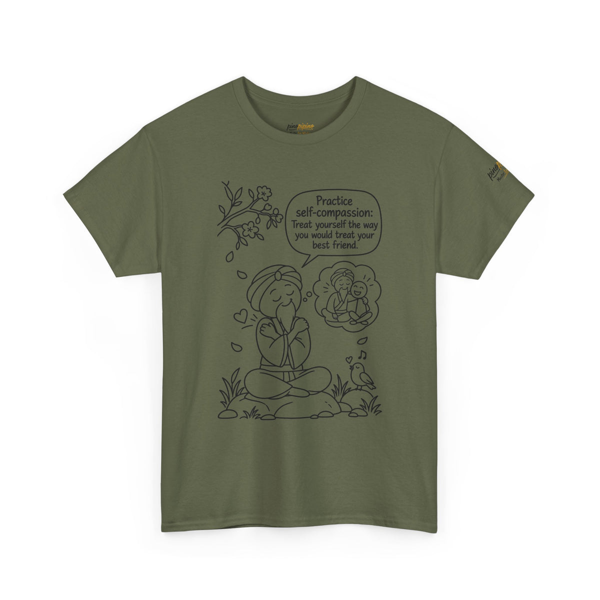 "Practice Self-Compassion" Master Lee's Wisdom Meditation T-Shirt
