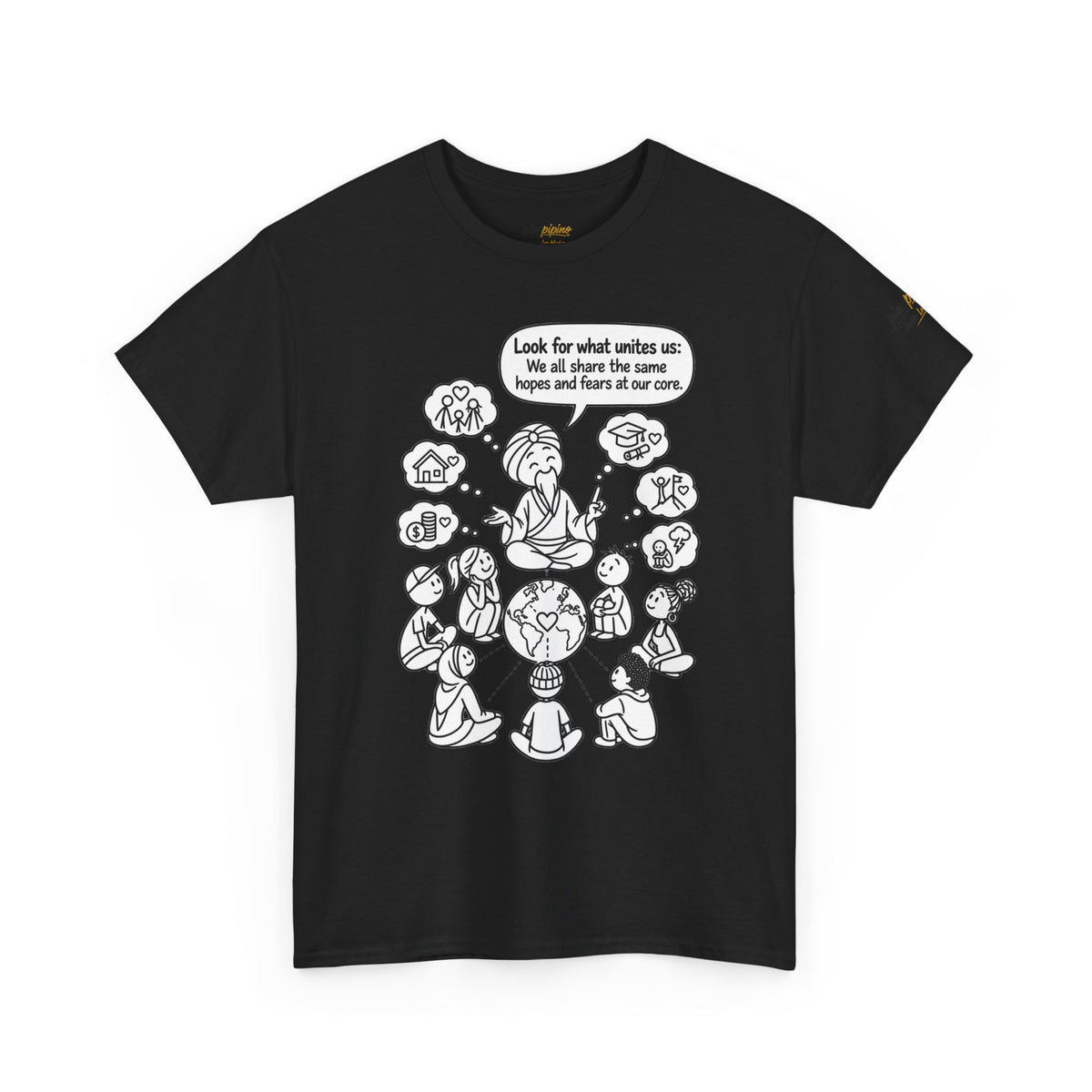 "Look for what unites us" Community Peace Crewneck Tee