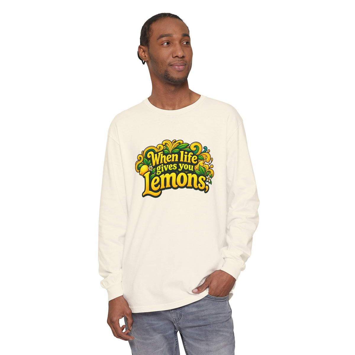 "When Life Gives You Lemons Trade them for Shrooms" Psychedelic Series Long Sleeve T-Shirt