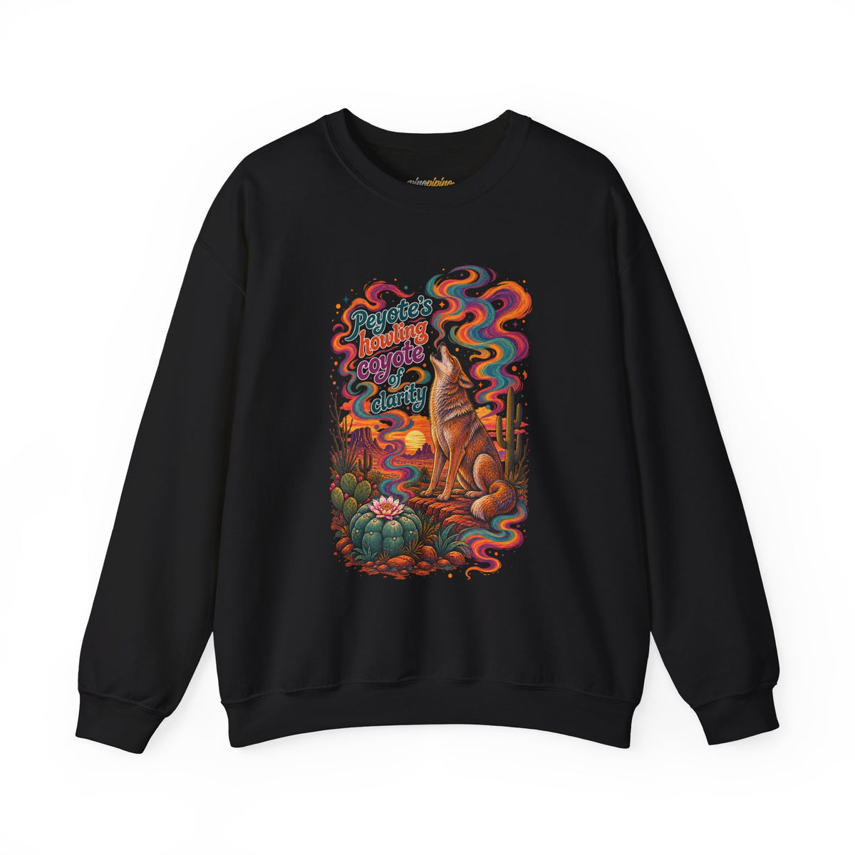 “Peyote’s Howling Coyote Clarity” Graphic Crewneck Sweatshirt