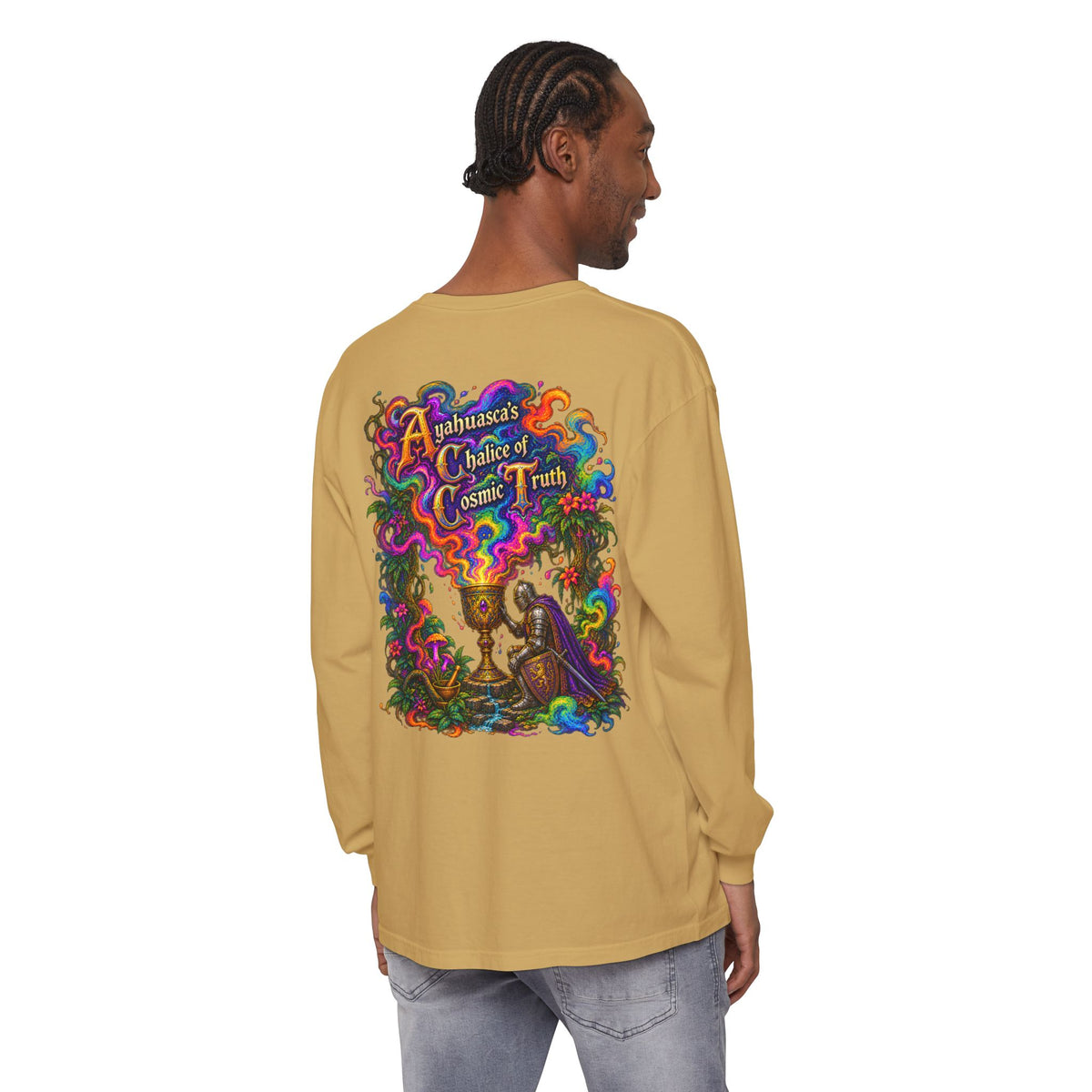 Ayahuasca Chalice Long Sleeve Tee — Psychedelic Cosmic Truth Graphic