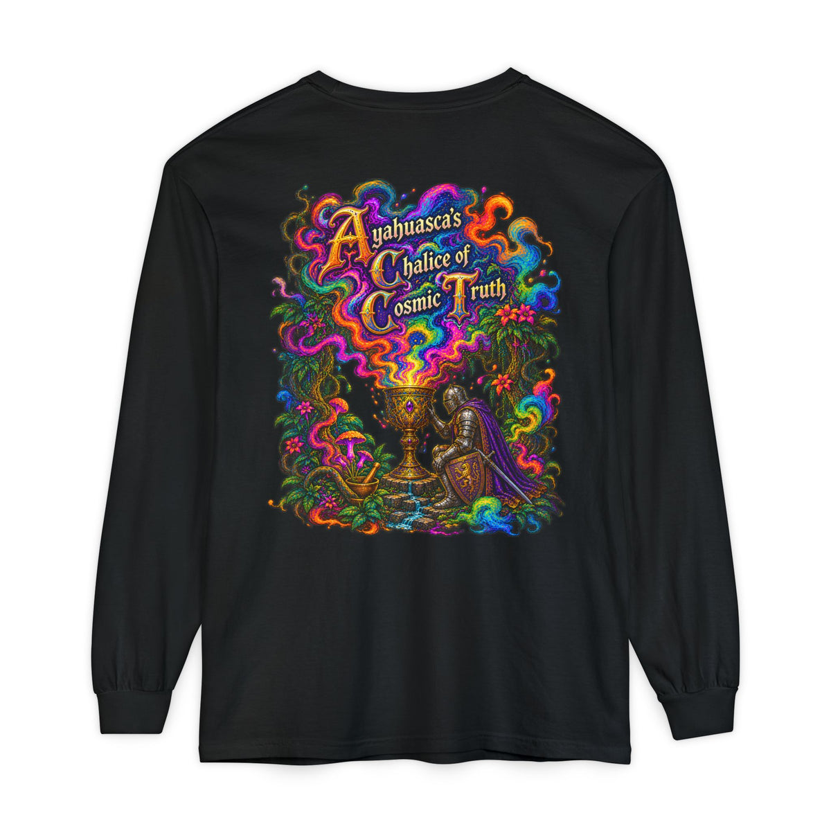 Ayahuasca Chalice Long Sleeve Tee — Psychedelic Cosmic Truth Graphic