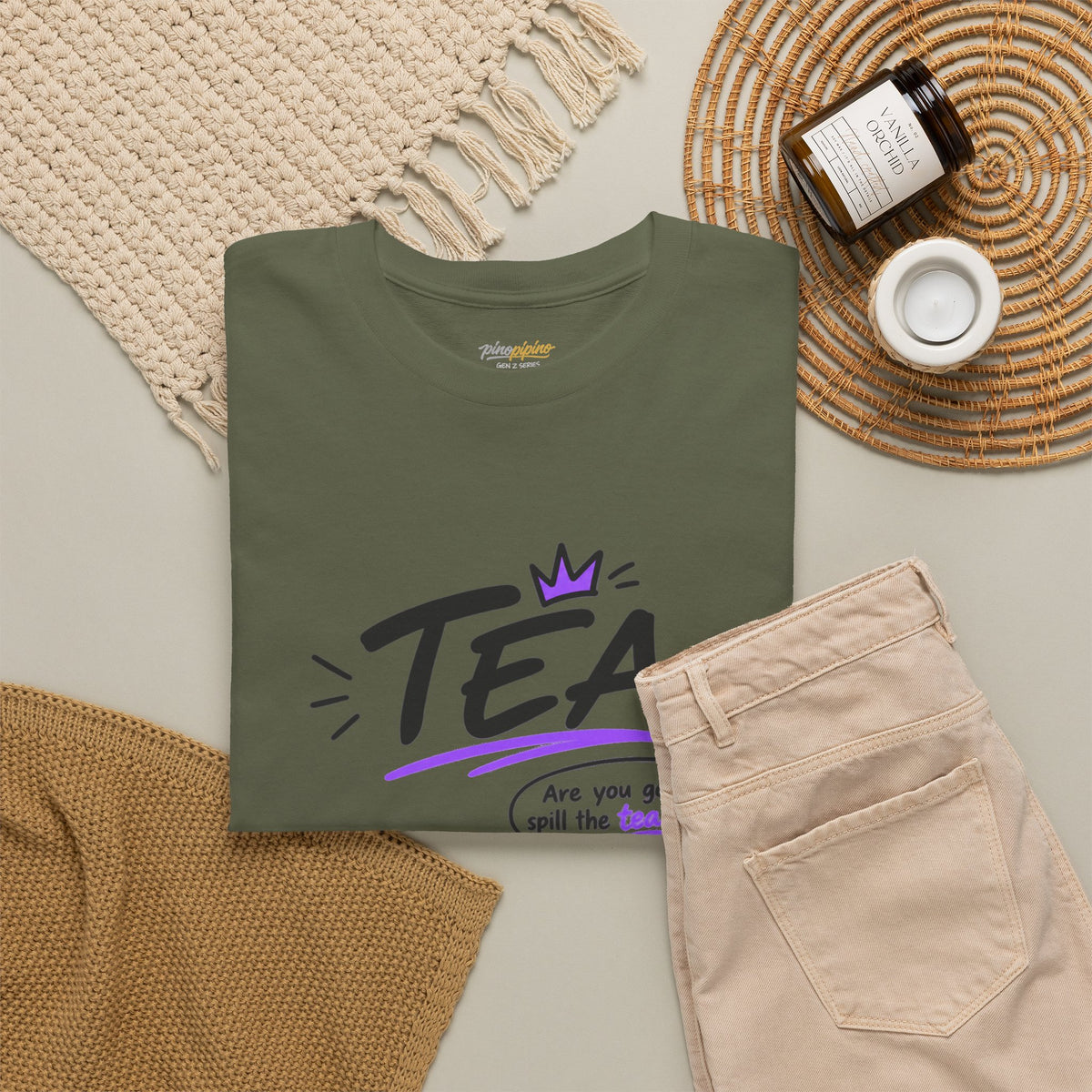 "Tea: Are you going to spill the tea or what?" Cartoon Graphic Tee