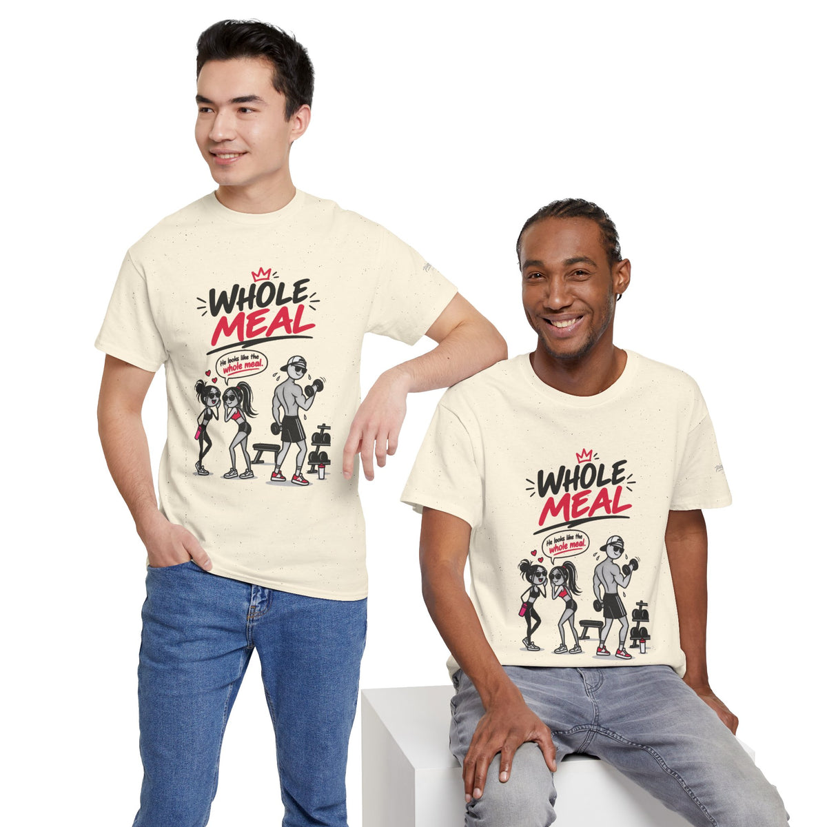 Fitness Tee — "Whole Meal" Gym Motivation Shirt