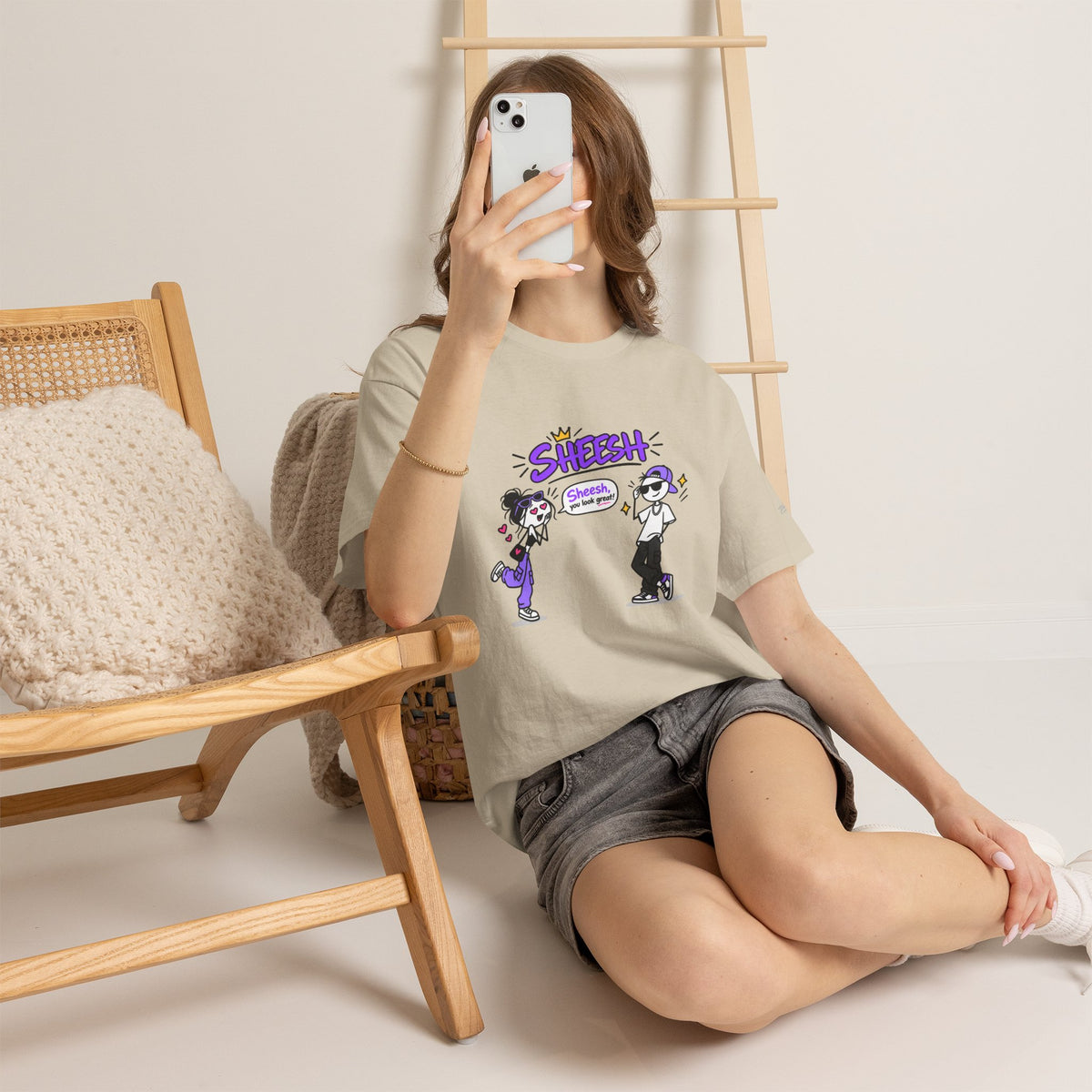 "Sheesh" Cartoon Tee — Funny Retro Graphic T-Shirt