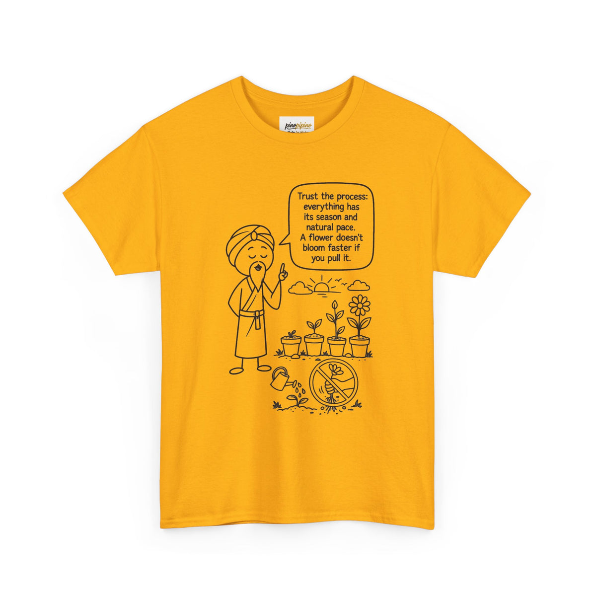 T-Shirt — "Trust the Process" Wise Cartoon Tee
