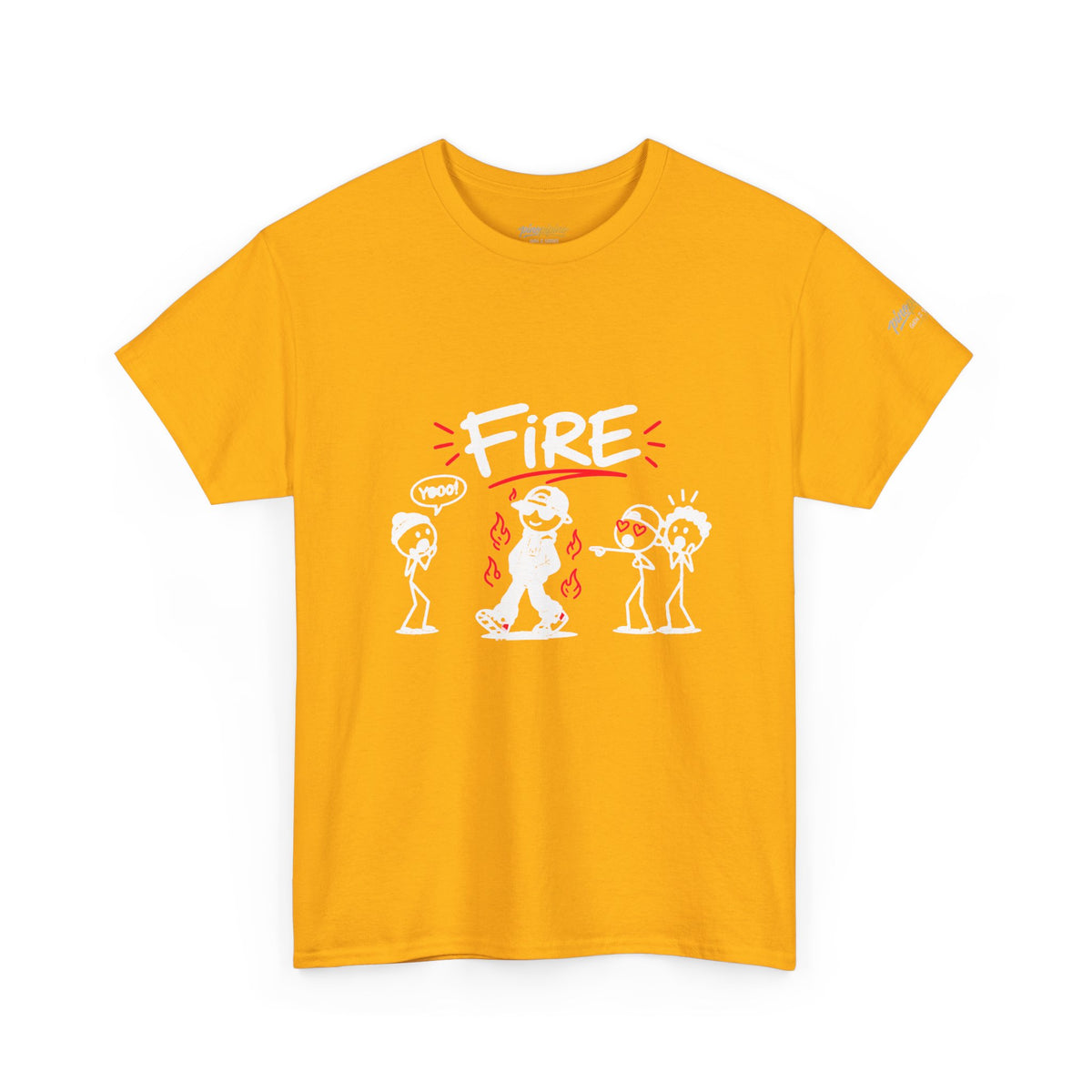 "Fire" Gen Z Cartoon Tee