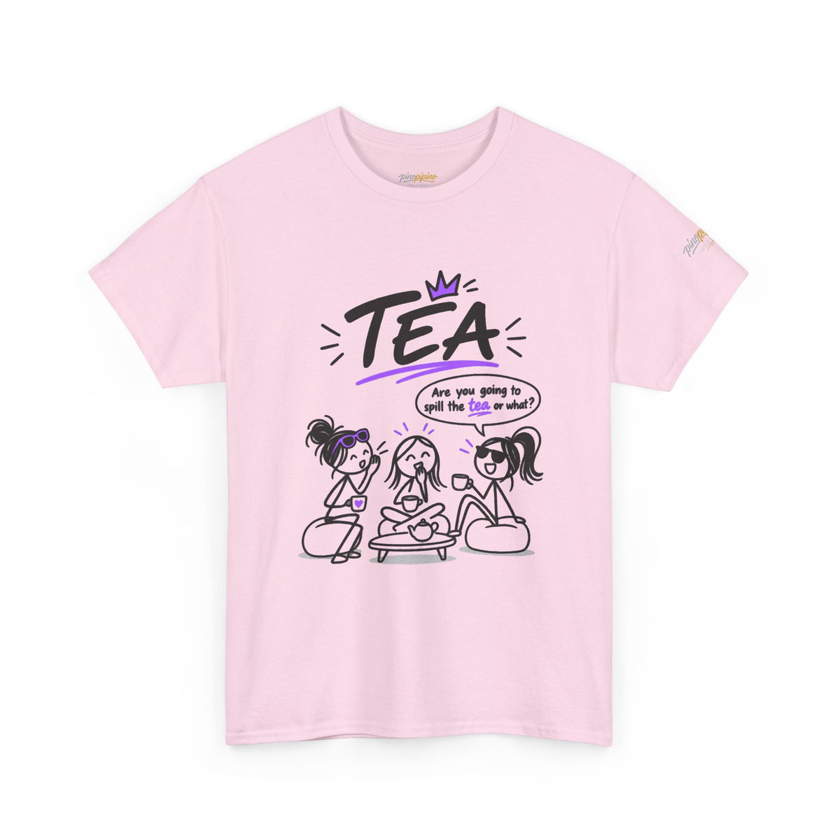 "Tea: Are you going to spill the tea or what?" Cartoon Graphic Tee