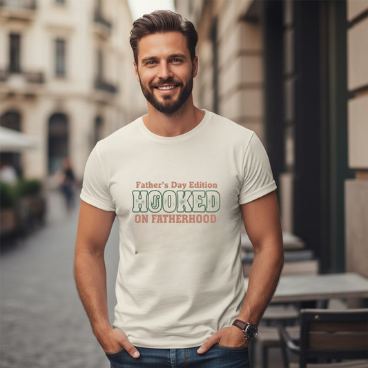 Hooked on Fatherhood T-Shirt — Father's Day Edition Dad Tee