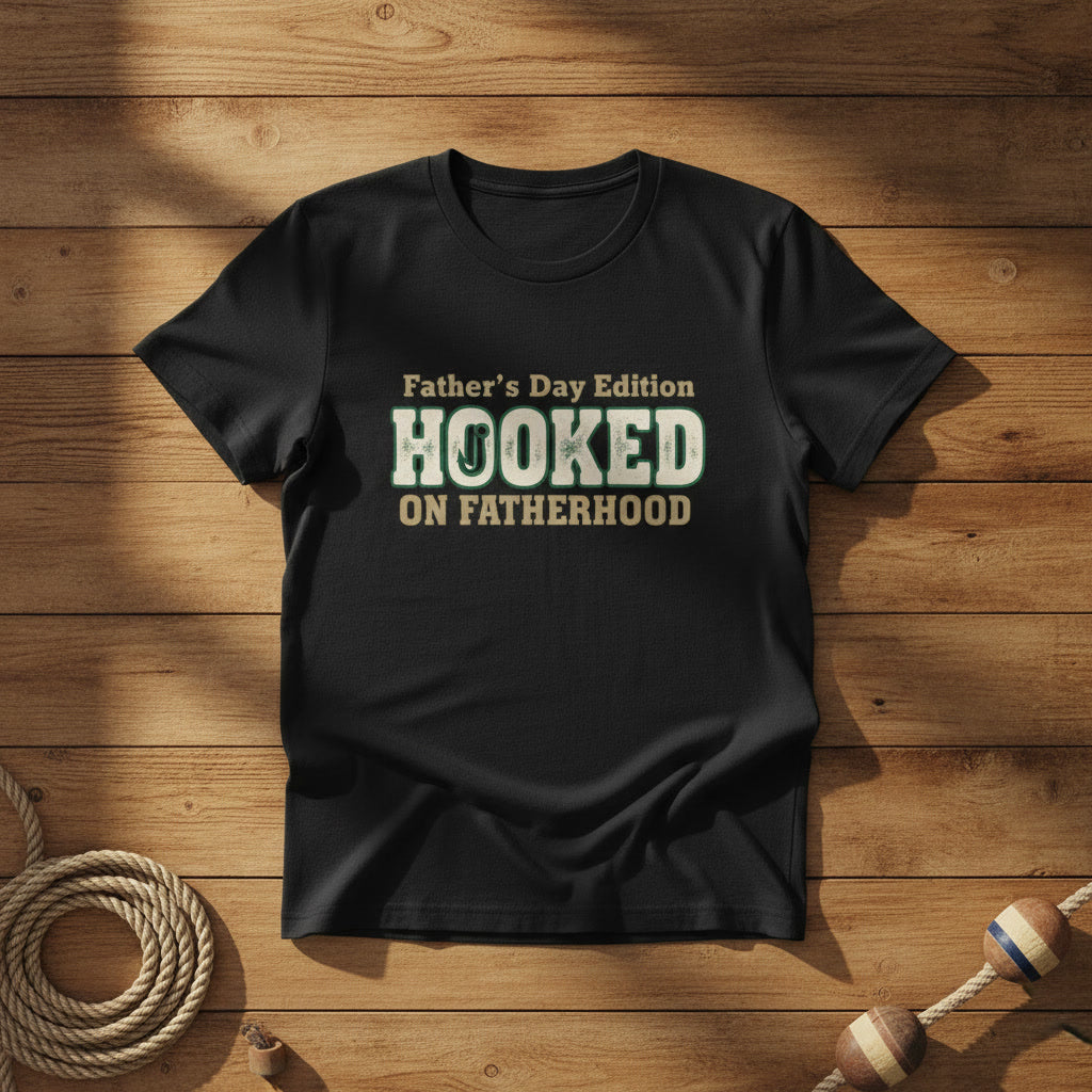 Hooked on Fatherhood T-Shirt — Father's Day Edition Dad Tee
