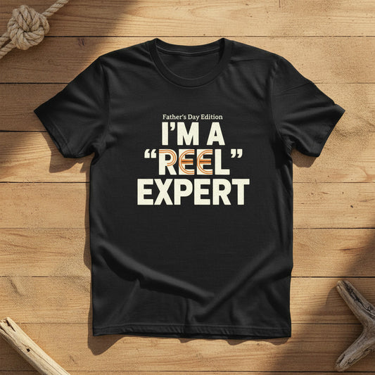"I'm a 'Reel' Expert" Father's Day Edition Tee - Fishing Dad T-Shirt