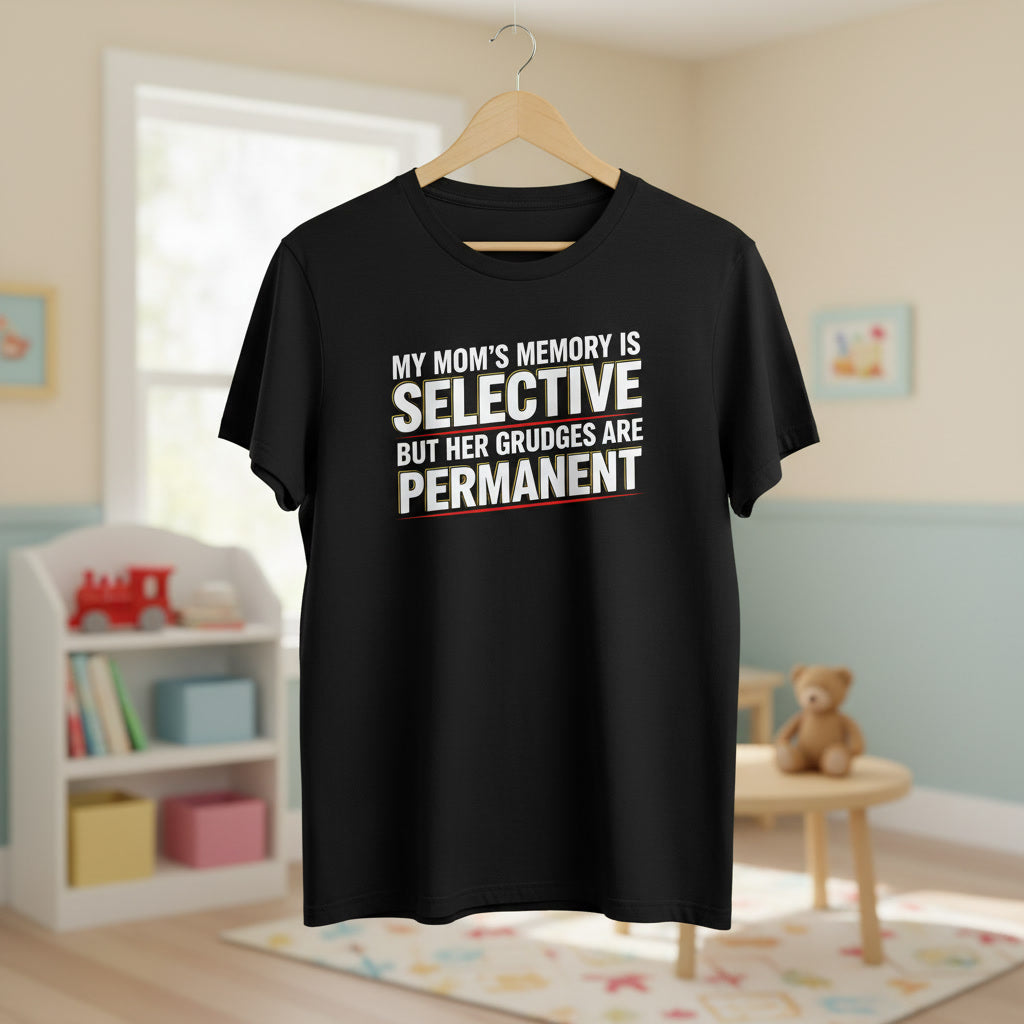 T-Shirt — "My Mom’s Memory Is Selective But Her Grudges Are Permanent" Funny Mother's Day Tee