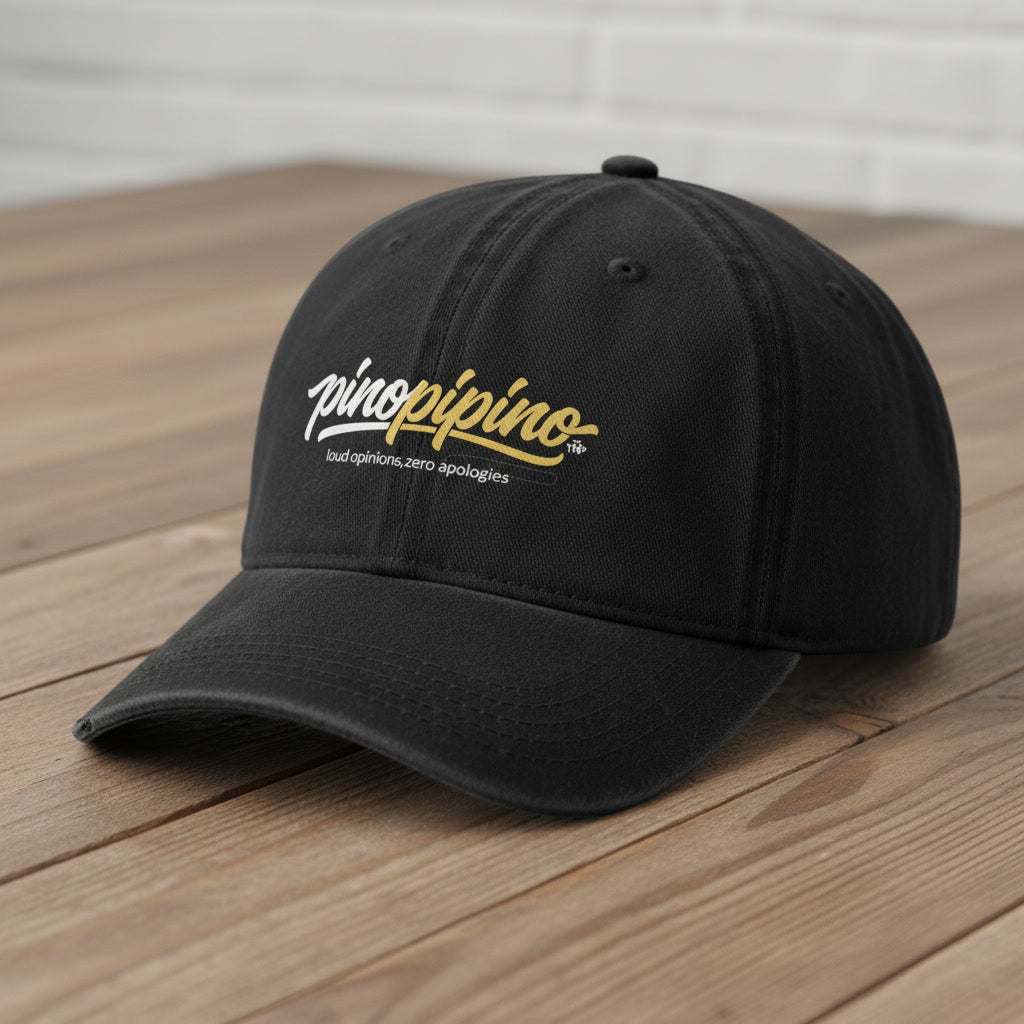 Distressed Embroidered Dad Hat - Pinepine Script Logo Cap