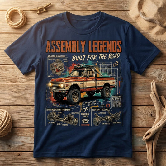 Classic Pickup Truck 'Assembly Legends' T-Shirt — Built For The Road Vintage Tee