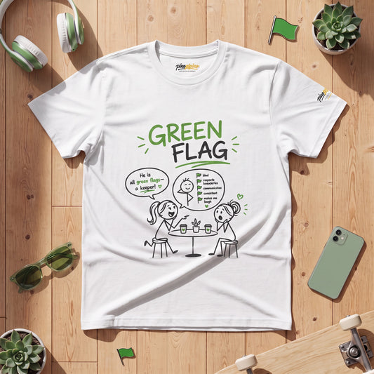 "Green Flag" Conversation T‑Shirt — Funny Dating Talk Tee