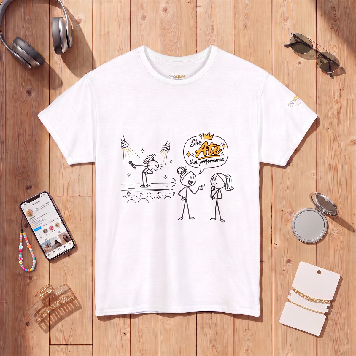 "Ate" Gen Z Slang - Stick Figure Tee