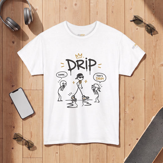 "Drip" Gen Z Slang Funny Stick Figure T‑Shirt