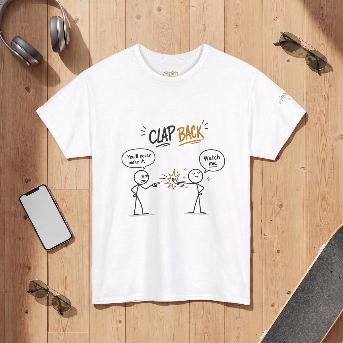"Clap Back" Tee — Funny Stick Figure 'Clap Back' Graphic T-Shirt