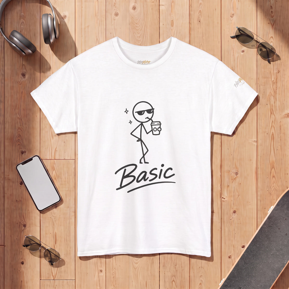 "Basic" Stick Figure Coffee Tee