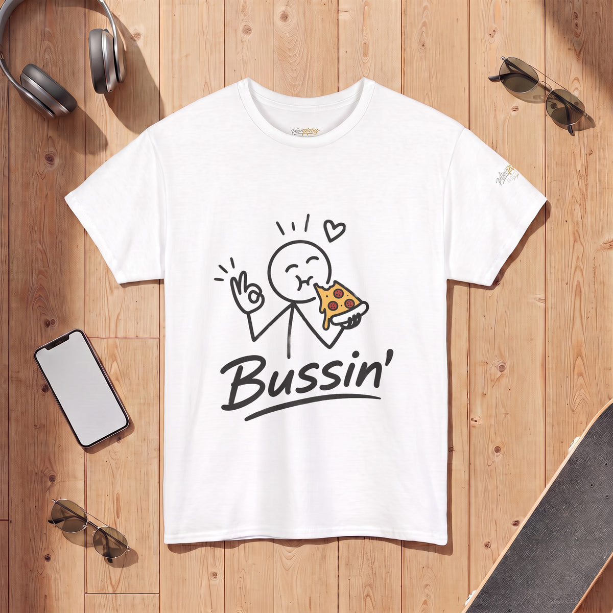 Pizza"'Bussin'" Tee — Funny Pizza Lover T‑Shirt