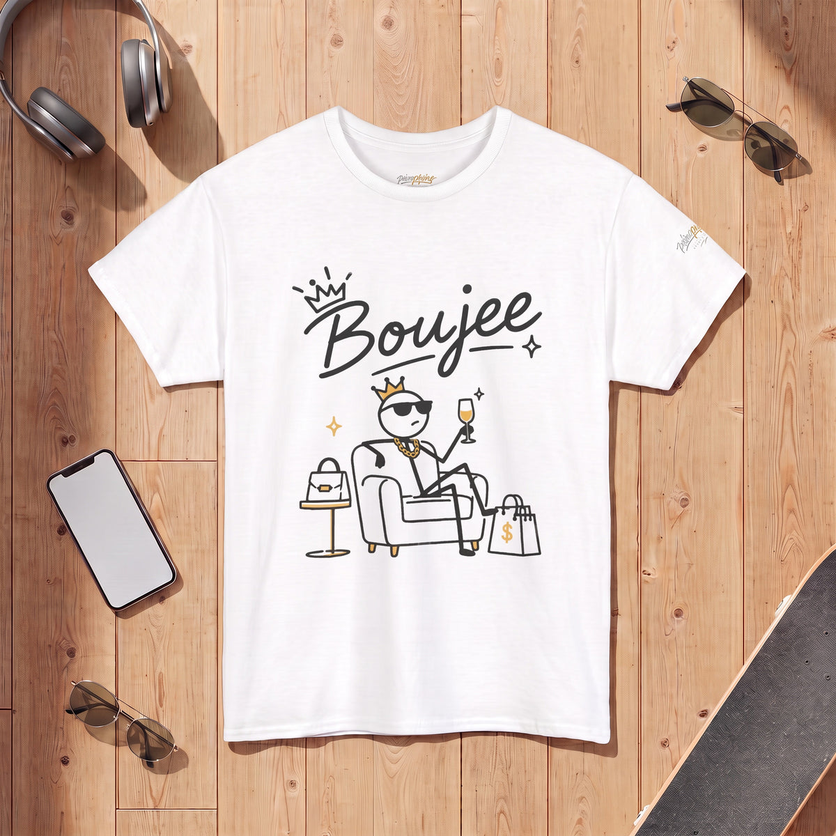 "Boujee" Tee — Graphic Luxury Lifestyle T‑Shirt