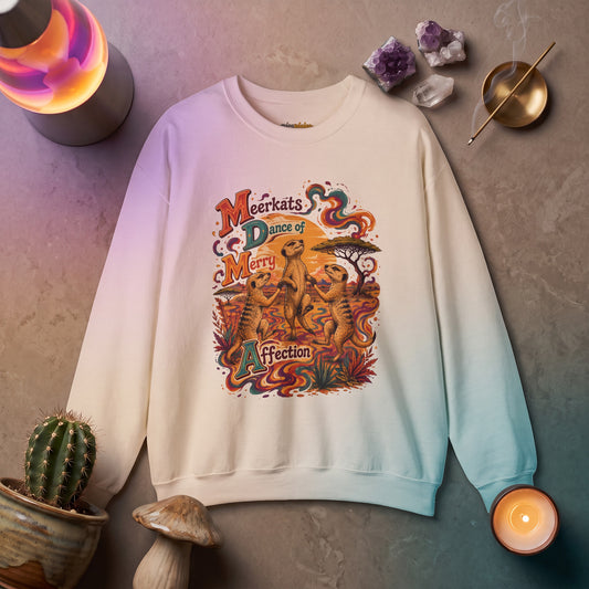 "Meerkats Dance of Merry Affection" Crewneck Sweatshirt