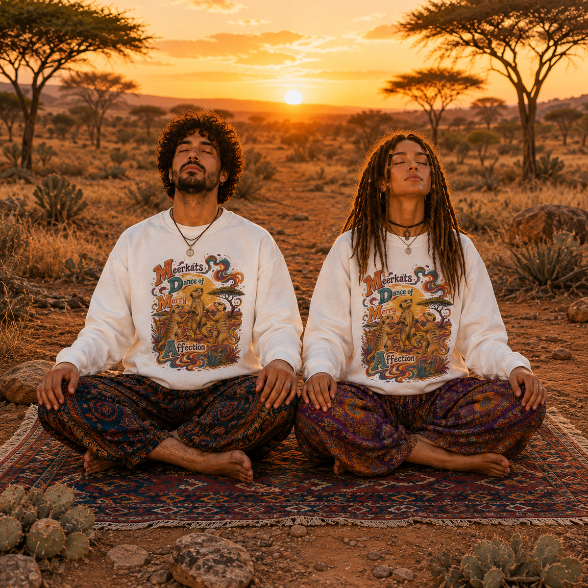 "Meerkats Dance of Merry Affection" Crewneck Sweatshirt