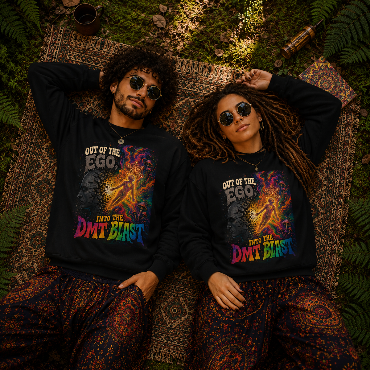 "Out of the Ego Into the DMT Blast" Psychedelic Crewneck Sweatshirt