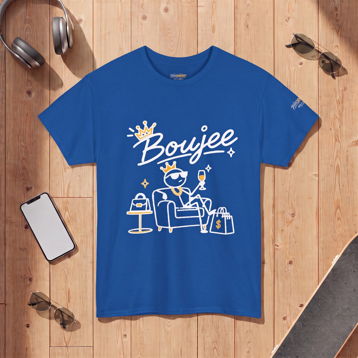 "Boujee" Minimal Graphic Cotton T-Shirt