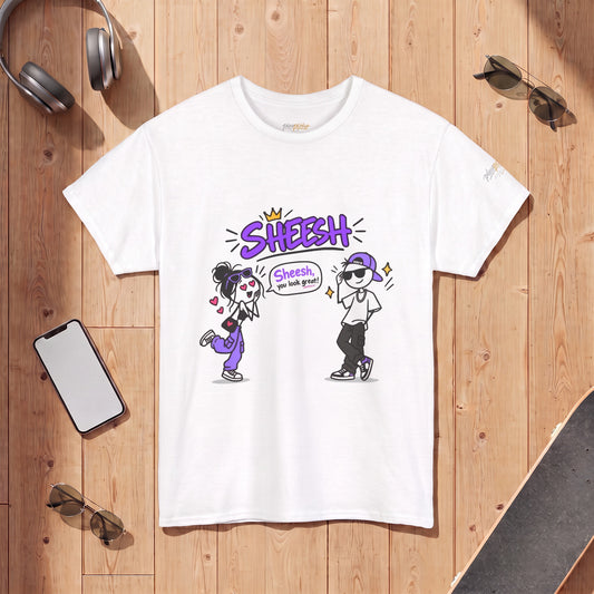 "Sheesh" Cartoon Tee — Funny Retro Graphic T-Shirt