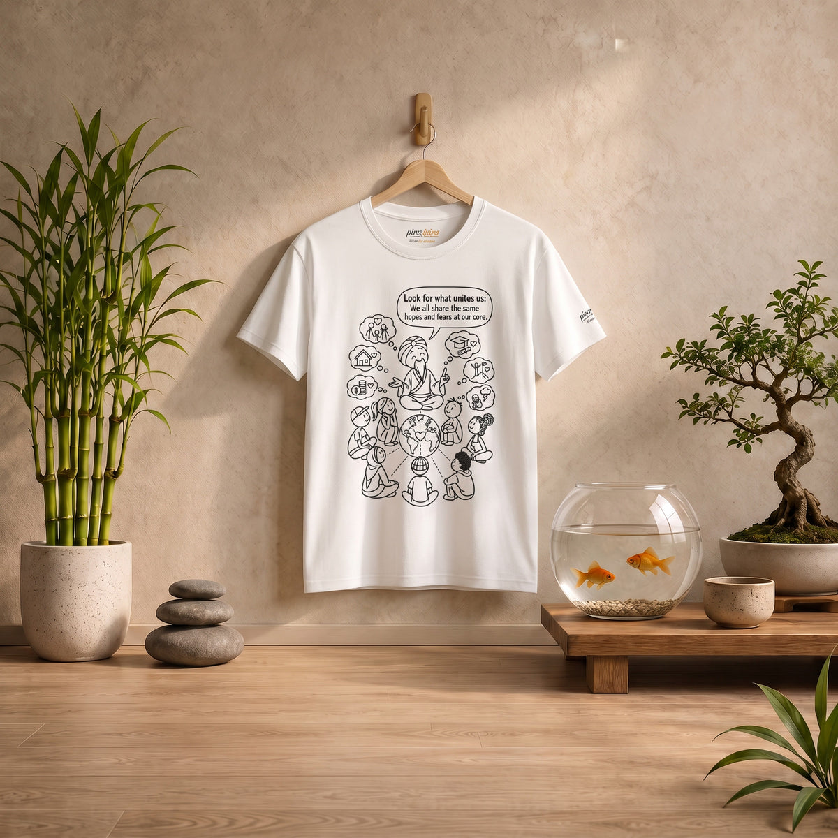 "Look for what unites us" Community Peace Crewneck Tee