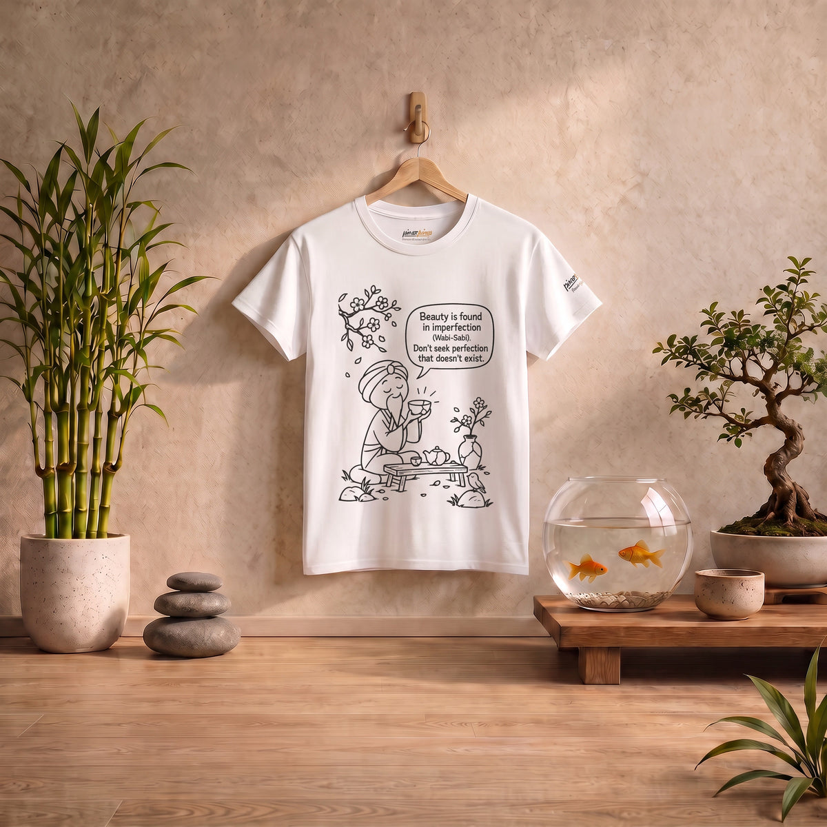 "Beauty is Found in Imperfection" Mindful Graphic Cotton Tee