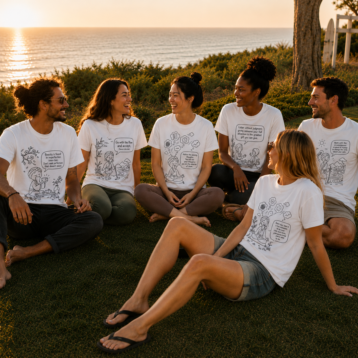 "Beauty is Found in Imperfection" Mindful Graphic Cotton Tee