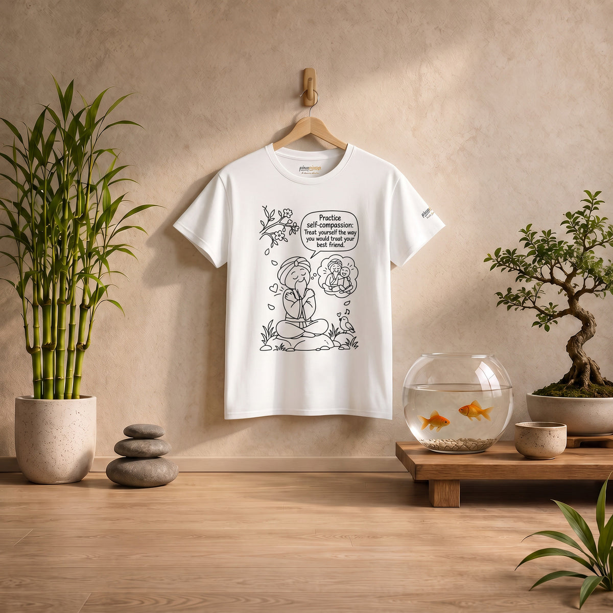 "Practice Self-Compassion" Master Lee's Wisdom Meditation T-Shirt