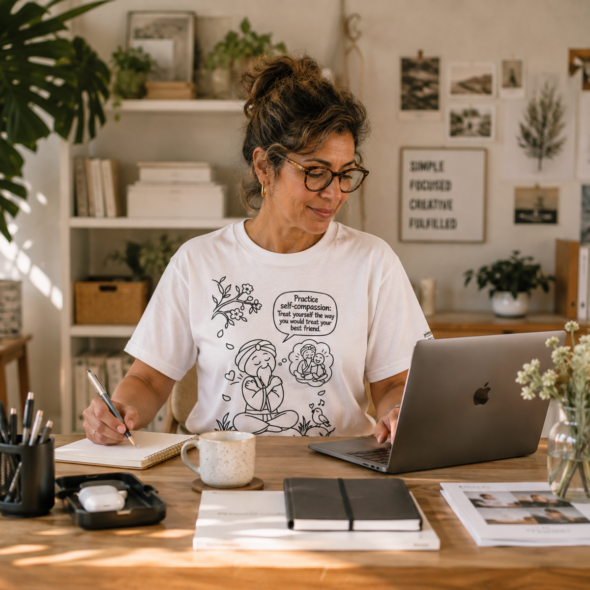 "Practice Self-Compassion" Master Lee's Wisdom Meditation T-Shirt