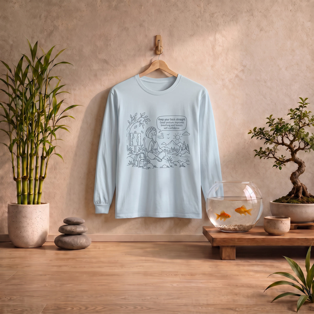 Long Sleeve T‑Shirt — "Spend time in nature" Hiking Graphic Tee