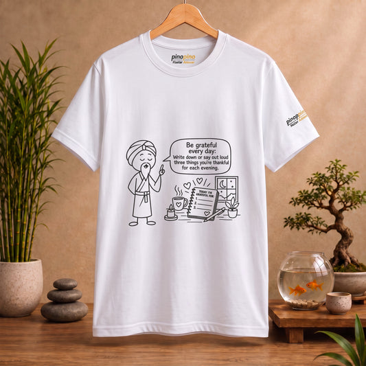 Gratitude Master Lee's Wisdom Tee — "Be grateful every day" Graphic T-Shirt