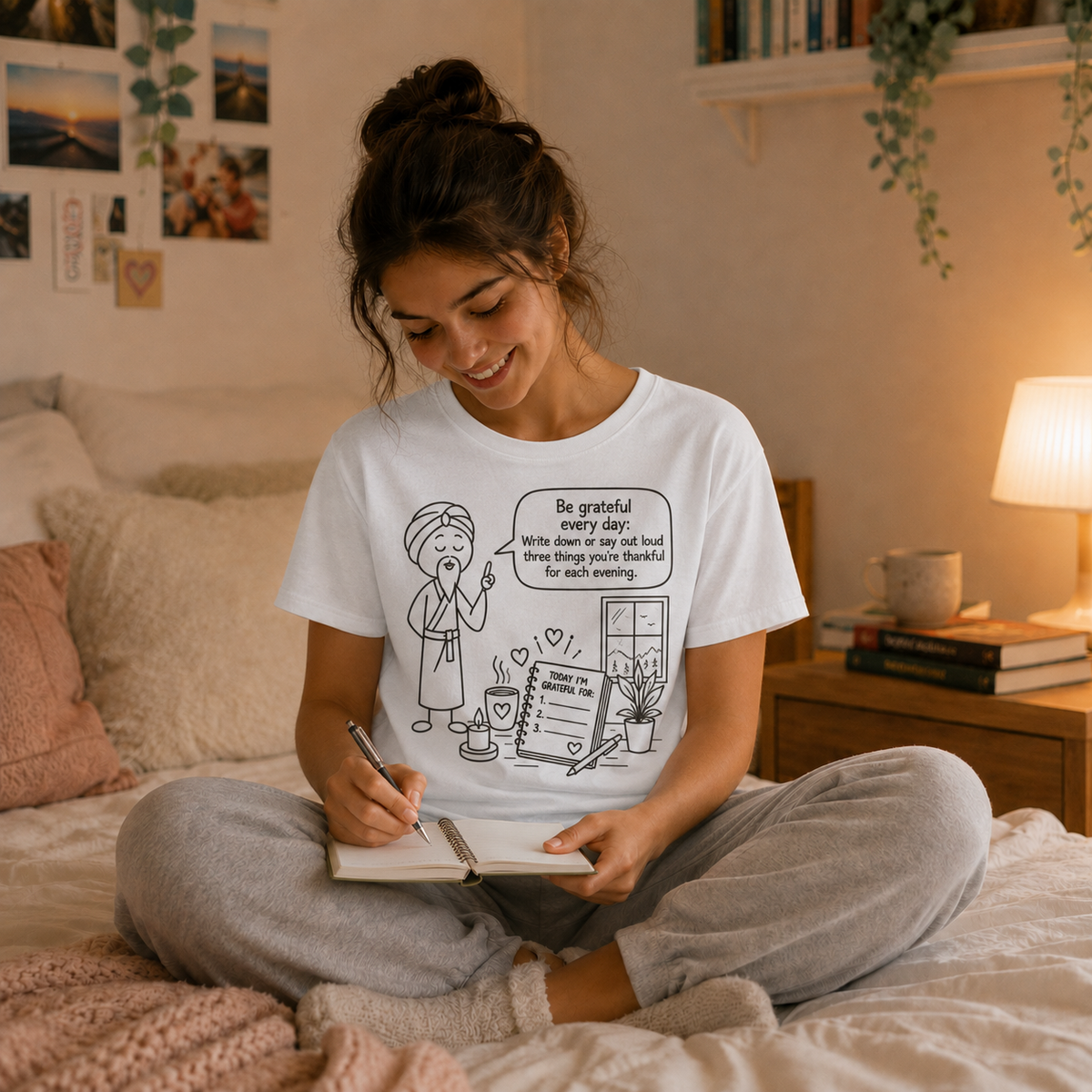 Gratitude Master Lee's Wisdom Tee — "Be grateful every day" Graphic T-Shirt
