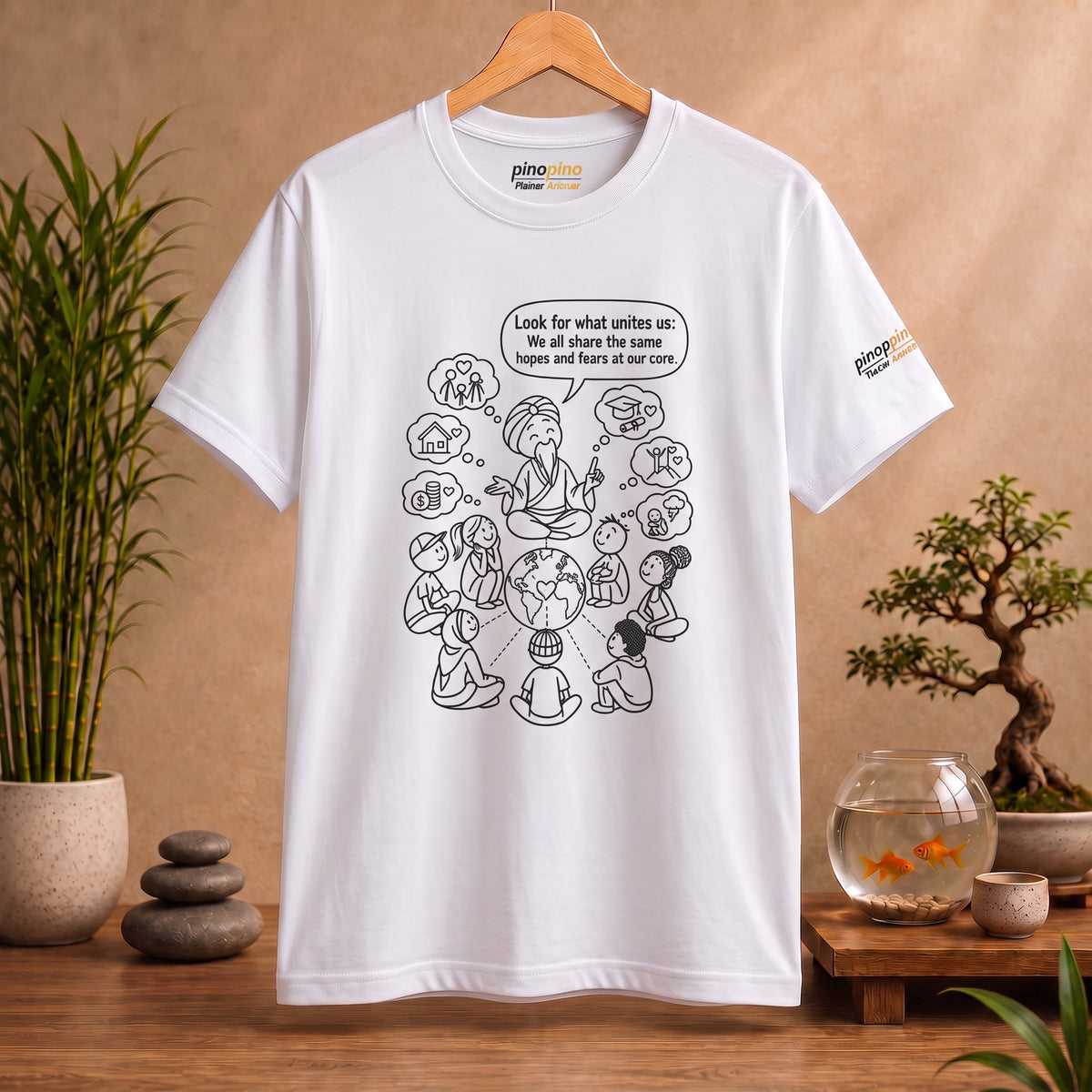 "Look for what unites us" Community Peace Crewneck Tee